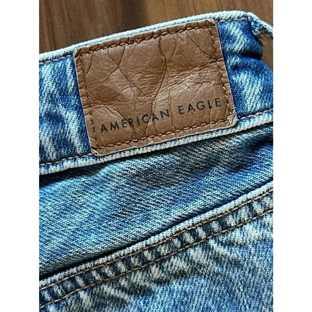 American Eagle Highest Rise 90s Boyfriend Shorts with Bandana Patch